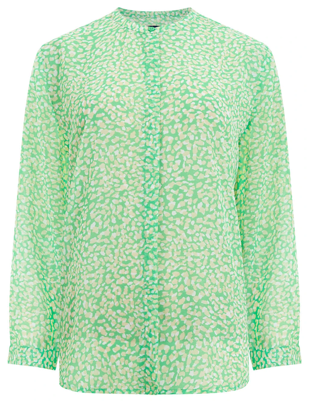 French Connection Geometric Collarless Relaxed Shirt 2 French Connection Geometric Collarless Relaxed Shirt - Image 2