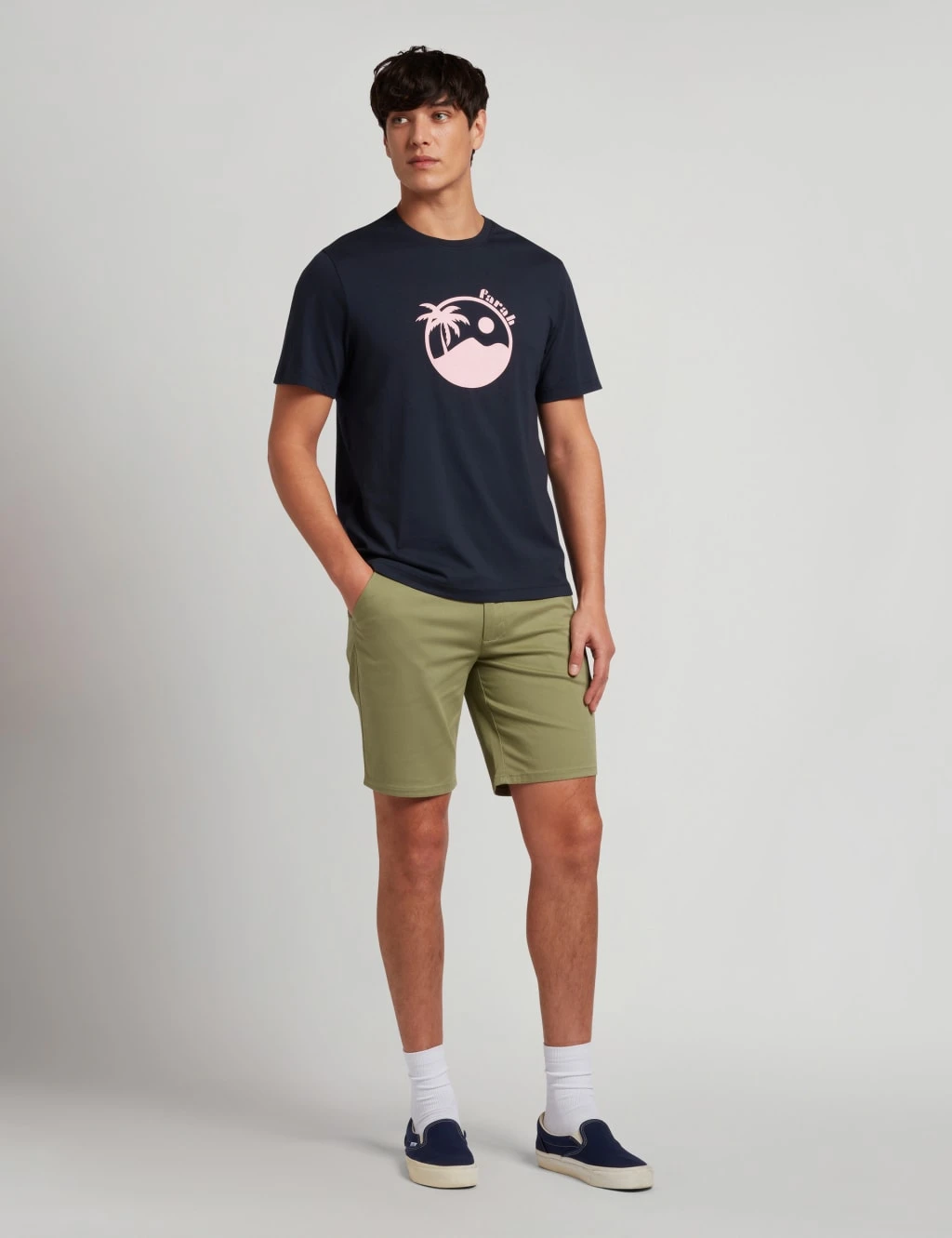 Farah Organic Cotton Palm Tree Graphic T-Shirt 2 Farah Organic Cotton Palm Tree Graphic T-Shirt - Image 2