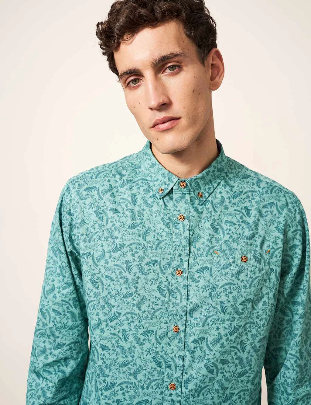 WHITE STUFF Pure Cotton Printed Shirt 4 WHITE STUFF Pure Cotton Printed Shirt - Image 4