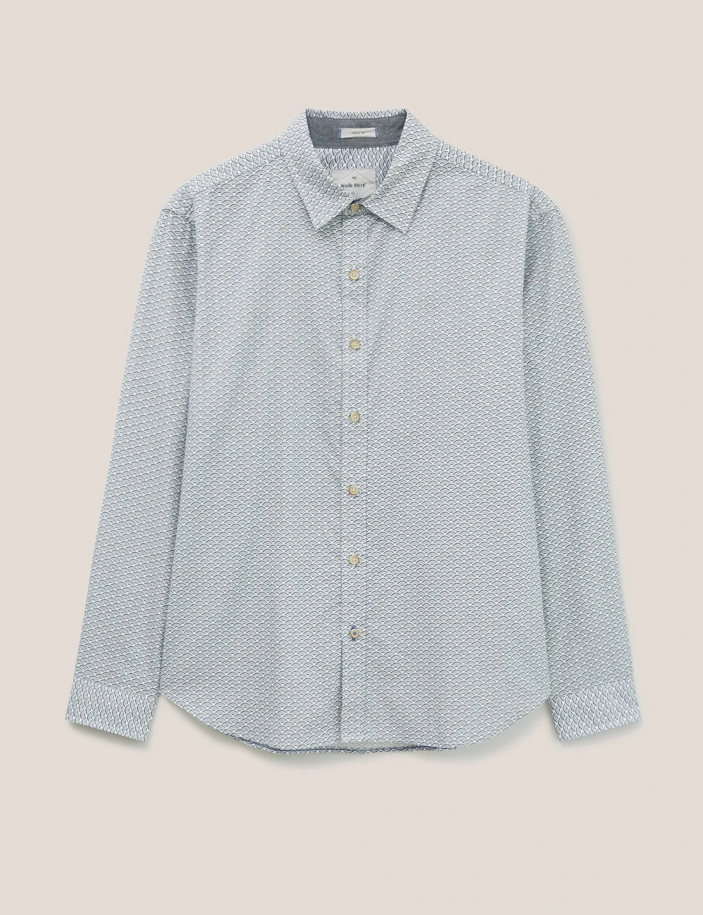 WHITE STUFF Pure Cotton Fan Print Shirt 2 WHITE STUFF Pure Cotton Fan Print Shirt - Image 2