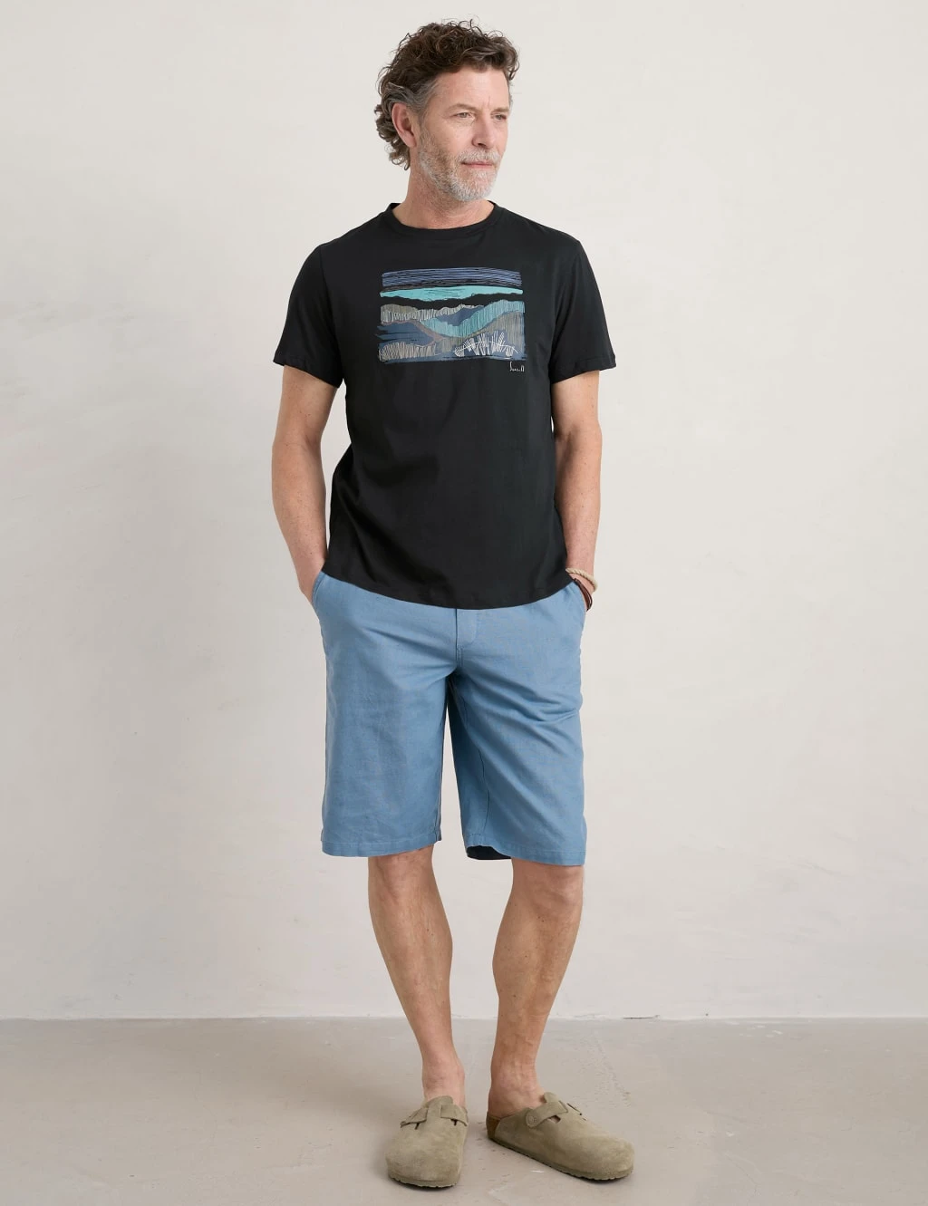 Organic Cotton Coast Print T-Shirt 1 Organic Cotton Coast Print T-Shirt