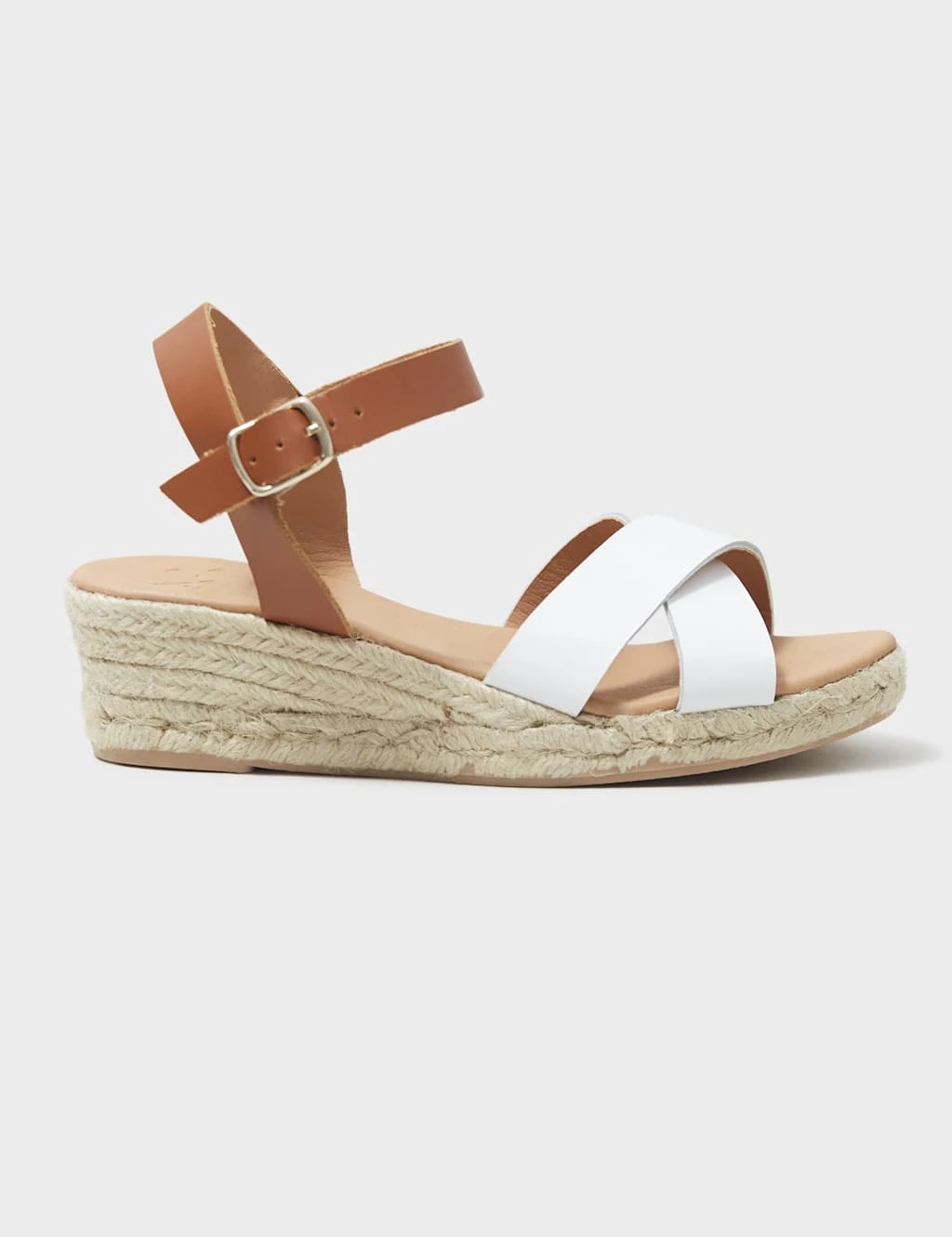 Leather Crossover Ankle Strap Espadrilles 2 Leather Crossover Ankle Strap Espadrilles - Image 2