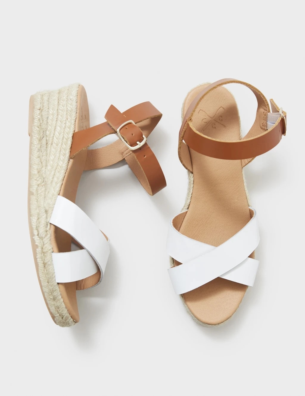 Leather Crossover Ankle Strap Espadrilles 3 Leather Crossover Ankle Strap Espadrilles - Image 3