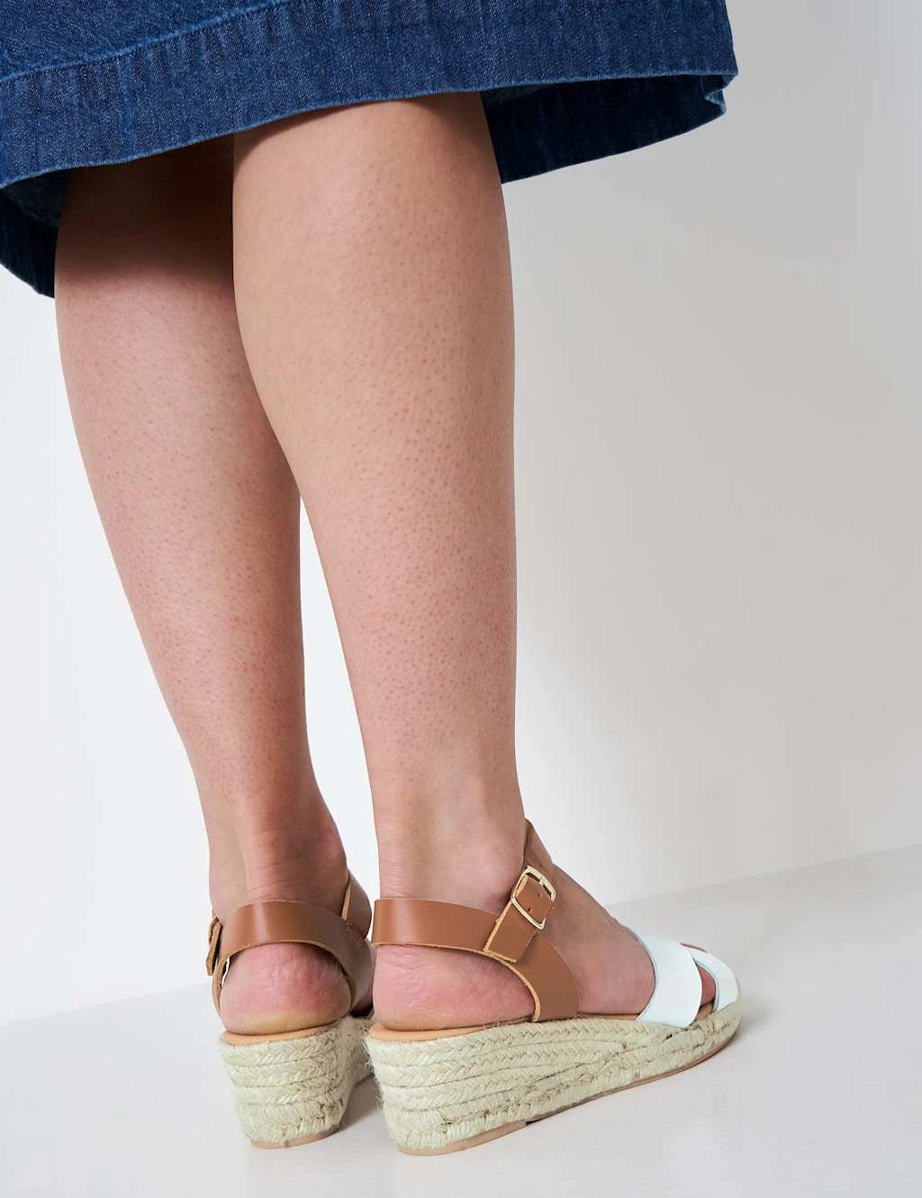 Leather Crossover Ankle Strap Espadrilles 4 Leather Crossover Ankle Strap Espadrilles - Image 4