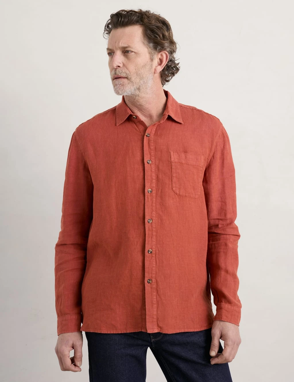 Pure Linen Flannel Shirt 3 Pure Linen Flannel Shirt - Image 3