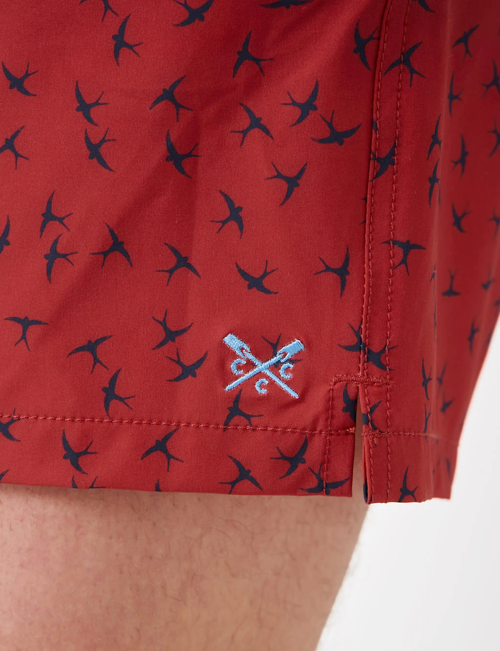 Pocketed Swallow Print Swim Shorts 5 Pocketed Swallow Print Swim Shorts - Image 5