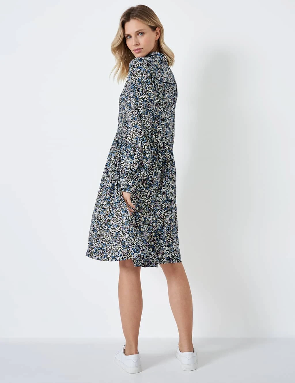 Floral Knee Length Shirt Dress 3 Floral Knee Length Shirt Dress - Image 3