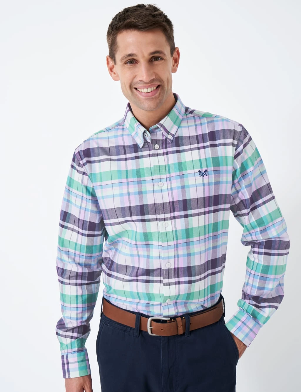Pure Cotton Flannel Check Oxford Shirt 1 Pure Cotton Flannel Check Oxford Shirt
