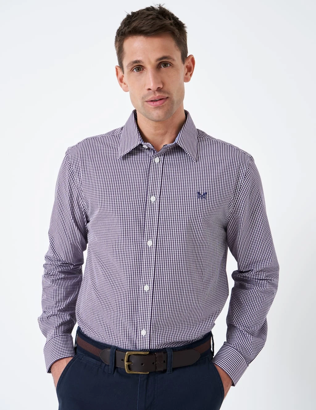 Regular Fit Pure Cotton Check Dress Shirt 1 Regular Fit Pure Cotton Check Dress Shirt