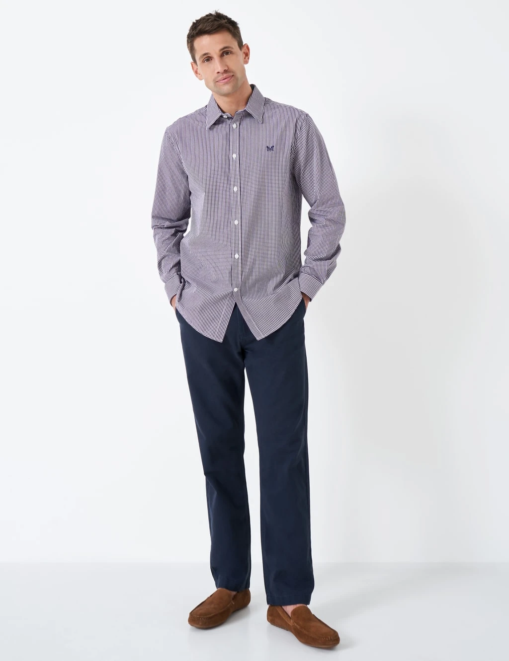 Regular Fit Pure Cotton Check Dress Shirt 3 Regular Fit Pure Cotton Check Dress Shirt - Image 3