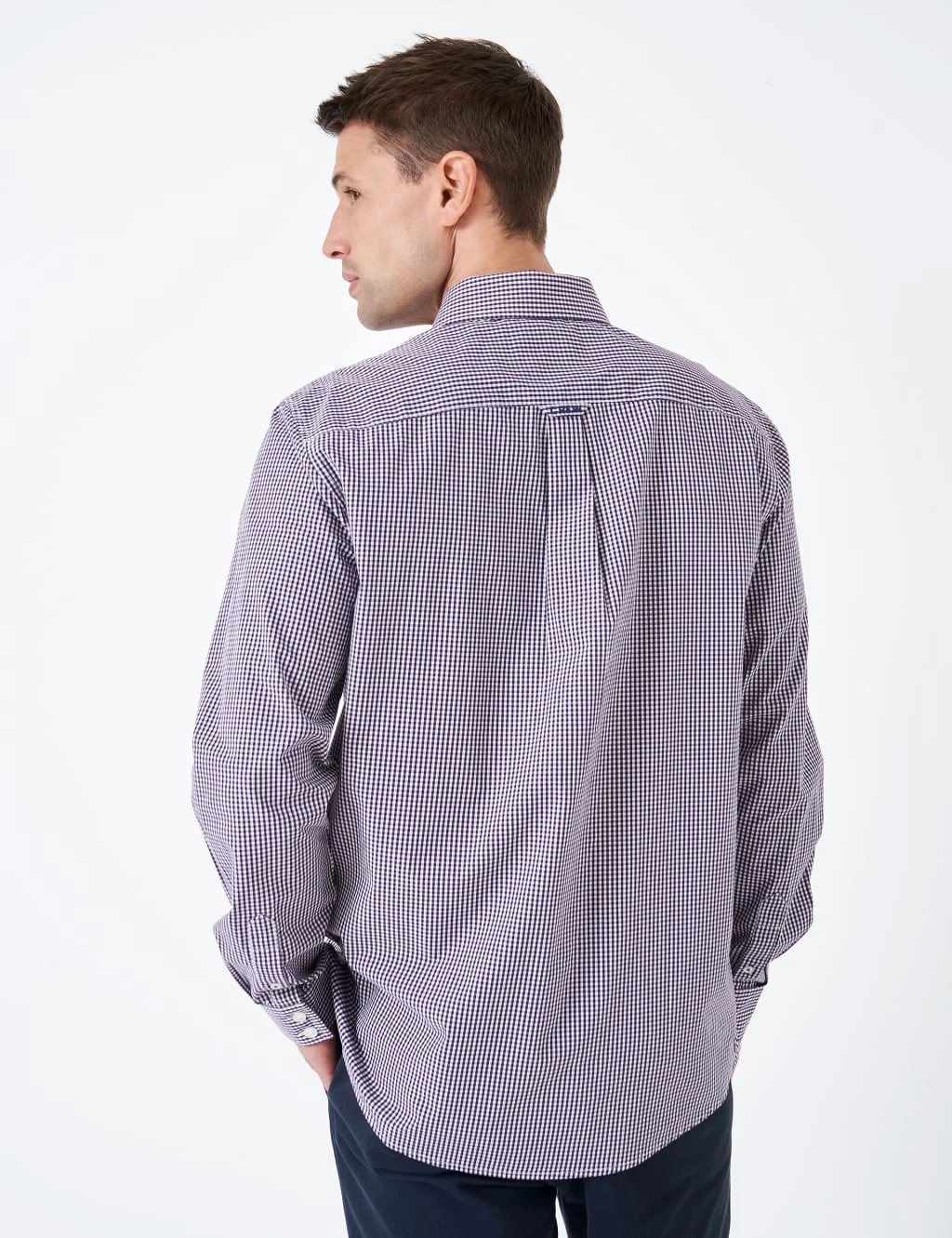 Regular Fit Pure Cotton Check Dress Shirt 4 Regular Fit Pure Cotton Check Dress Shirt - Image 4