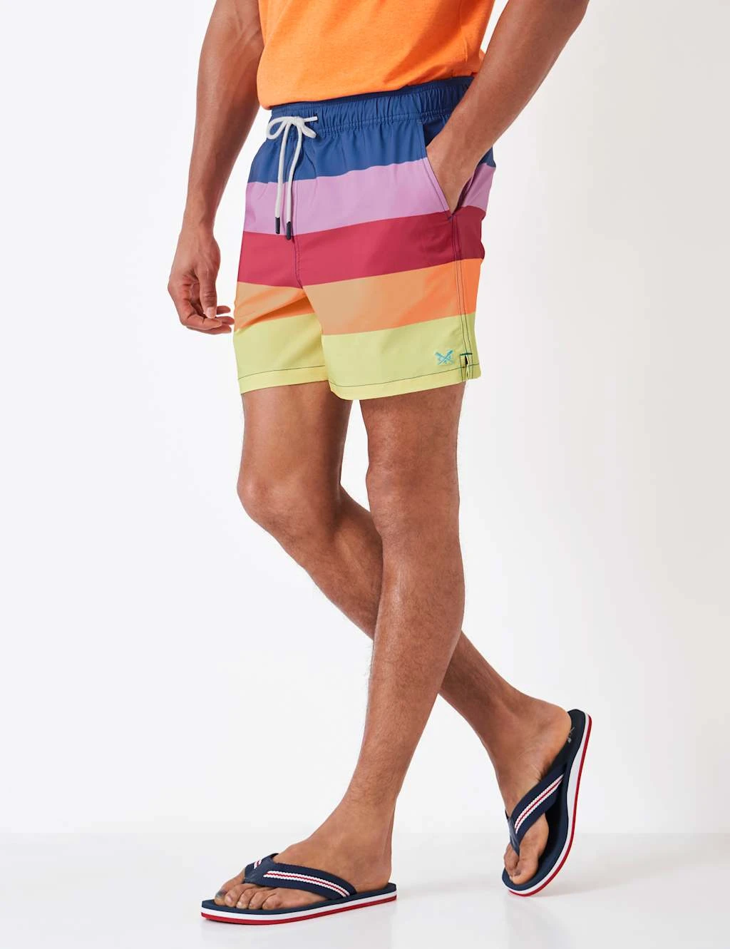 Pocketed Striped Swim Shorts 3 Pocketed Striped Swim Shorts - Image 3