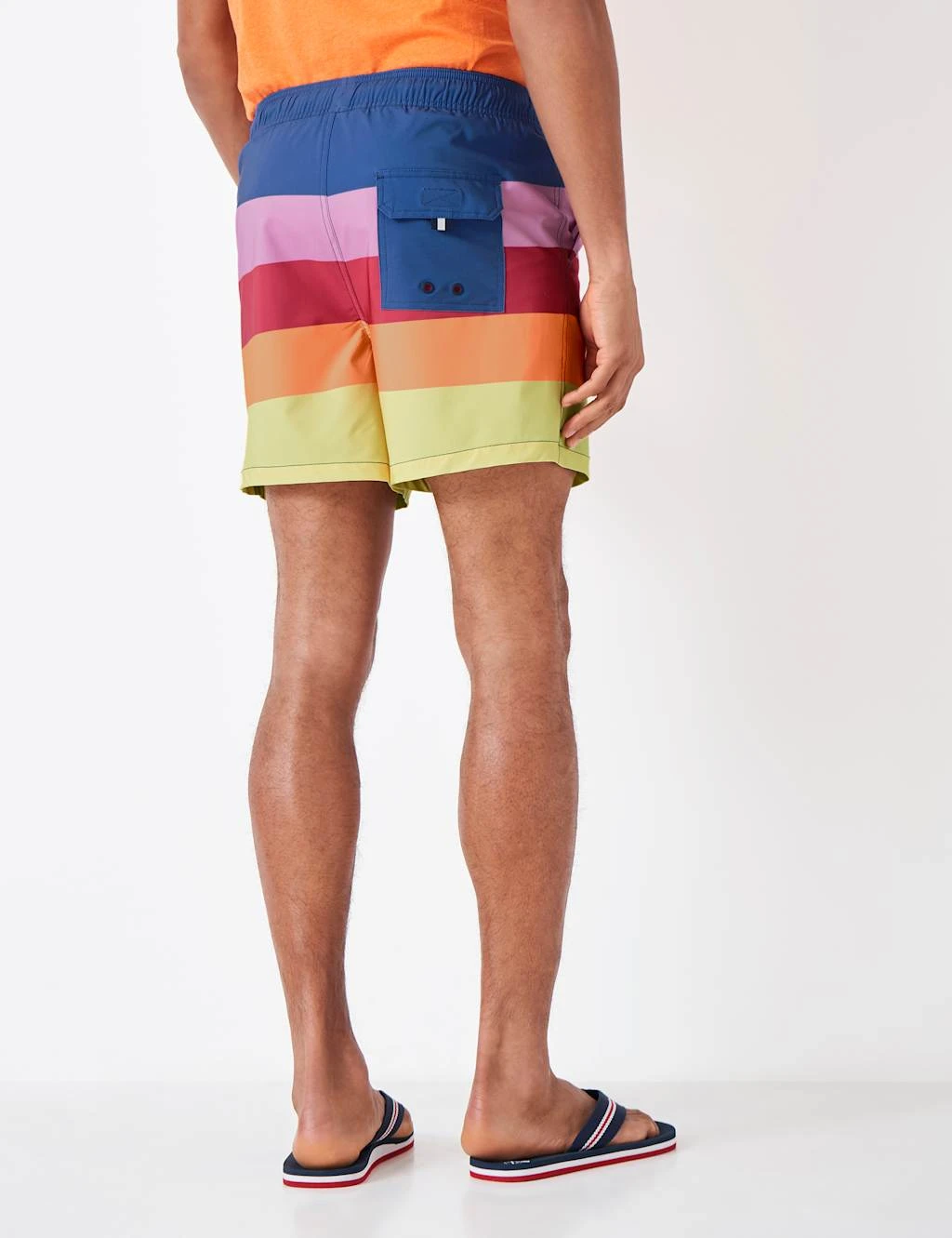 Pocketed Striped Swim Shorts 4 Pocketed Striped Swim Shorts - Image 4