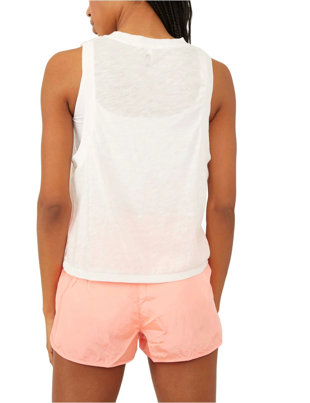 Love Cotton Rich Crew Neck Crop Vest Top 3 Love Cotton Rich Crew Neck Crop Vest Top - Image 3