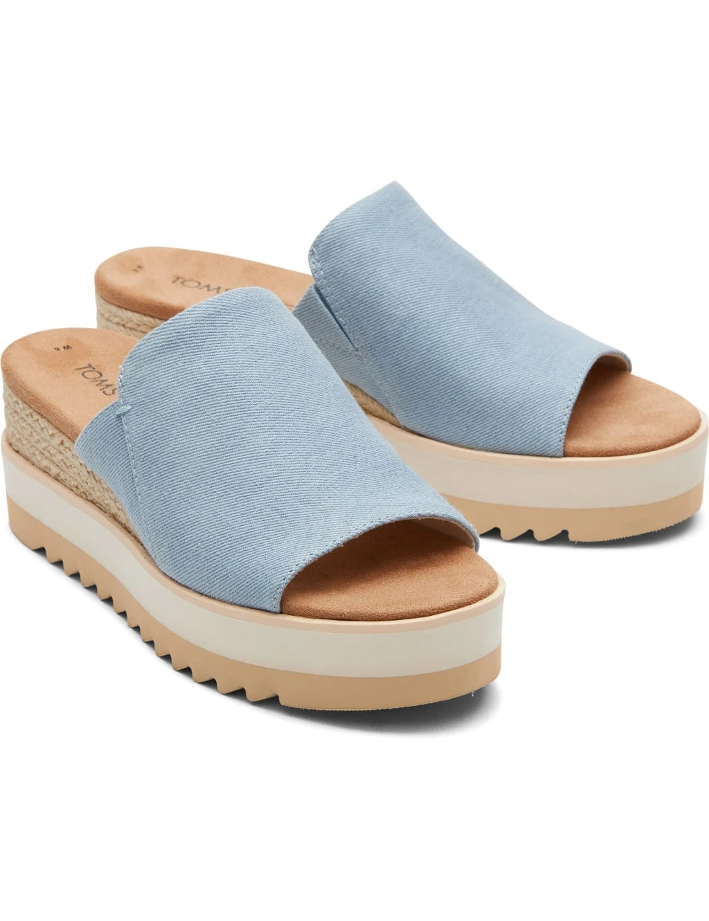 Toms Canvas Wedge Mules 2 Toms Canvas Wedge Mules - Image 2