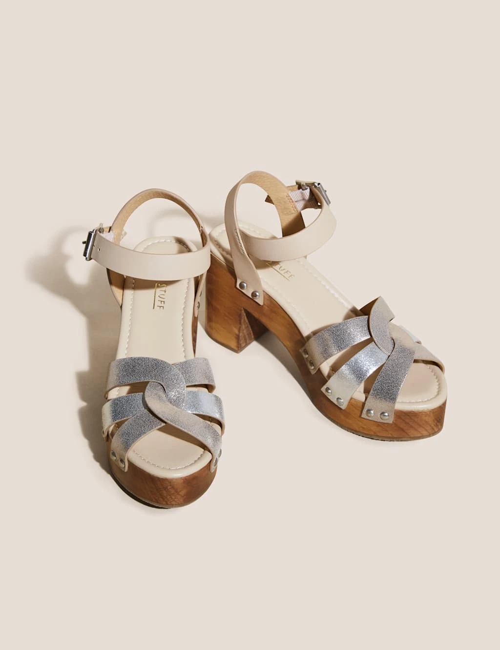 WHITE STUFF Leather Woven Block Heel Sandals 2 WHITE STUFF Leather Woven Block Heel Sandals - Image 2