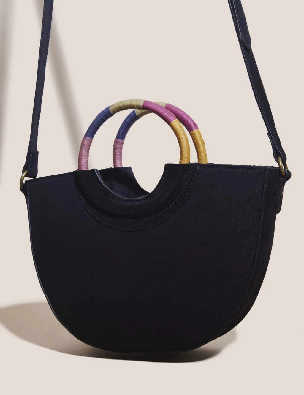 WHITE STUFF Straw Leather Cross Body Bag 2 WHITE STUFF Straw Leather Cross Body Bag - Image 2