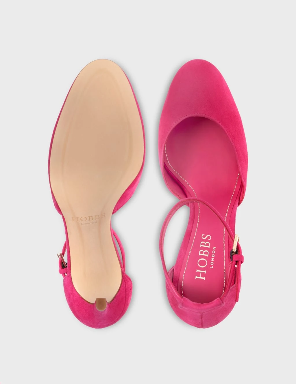 Suede Ankle Strap Stiletto Heel Court Shoes 5 Suede Ankle Strap Stiletto Heel Court Shoes - Image 5