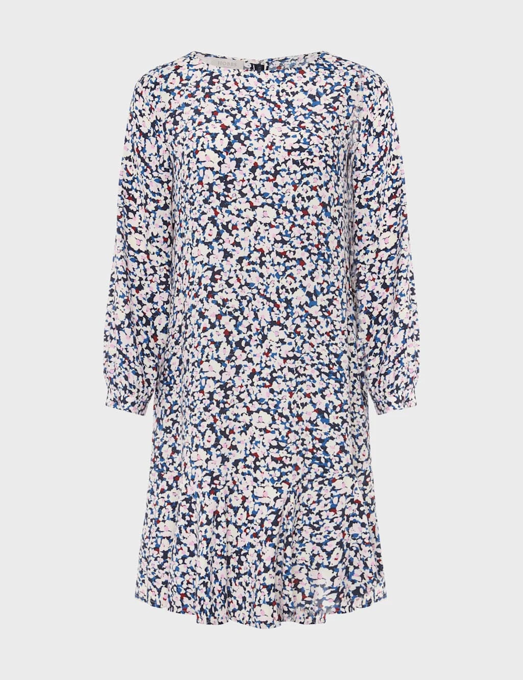 Printed Slash Neck Waisted Dress 2 Printed Slash Neck Waisted Dress - Image 2