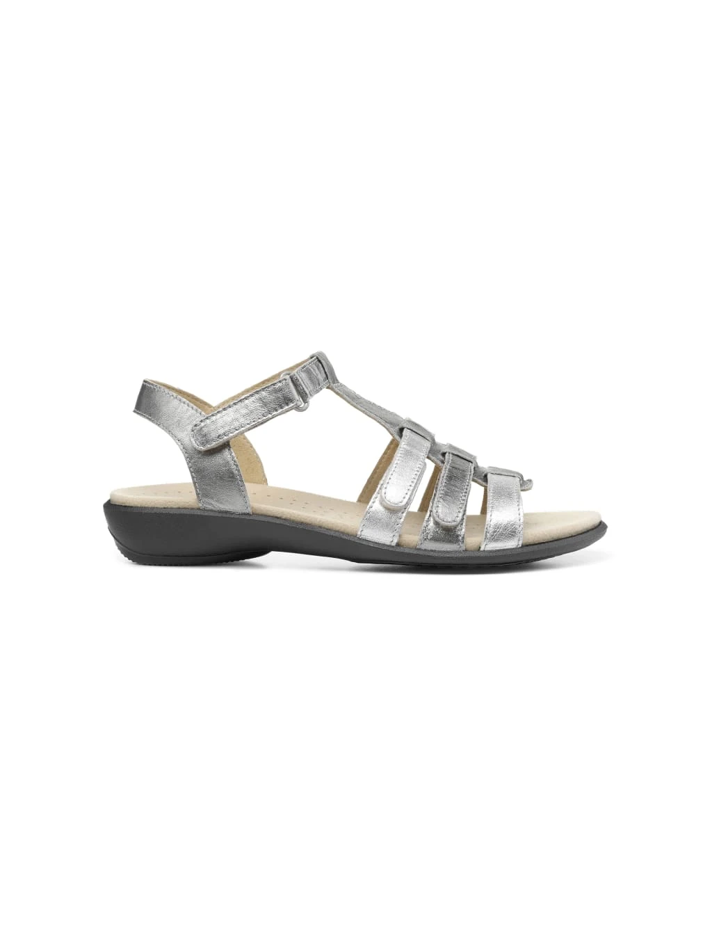 Sol Wide Fit Leather Metallic Sandals 1 Sol Wide Fit Leather Metallic Sandals