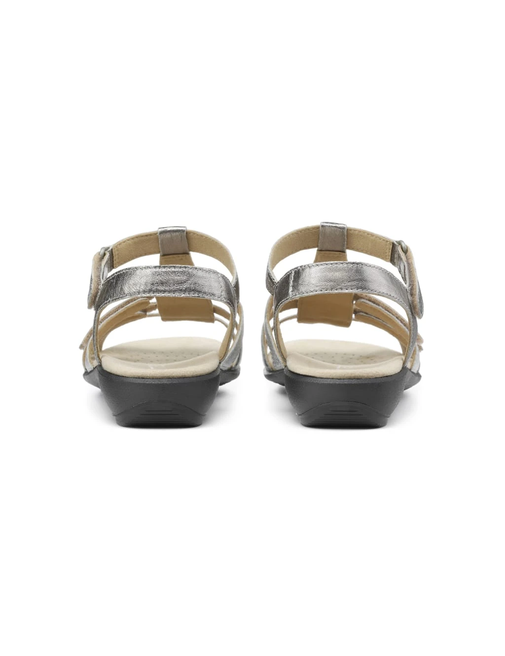 Sol Wide Fit Leather Metallic Sandals 4 Sol Wide Fit Leather Metallic Sandals - Image 4