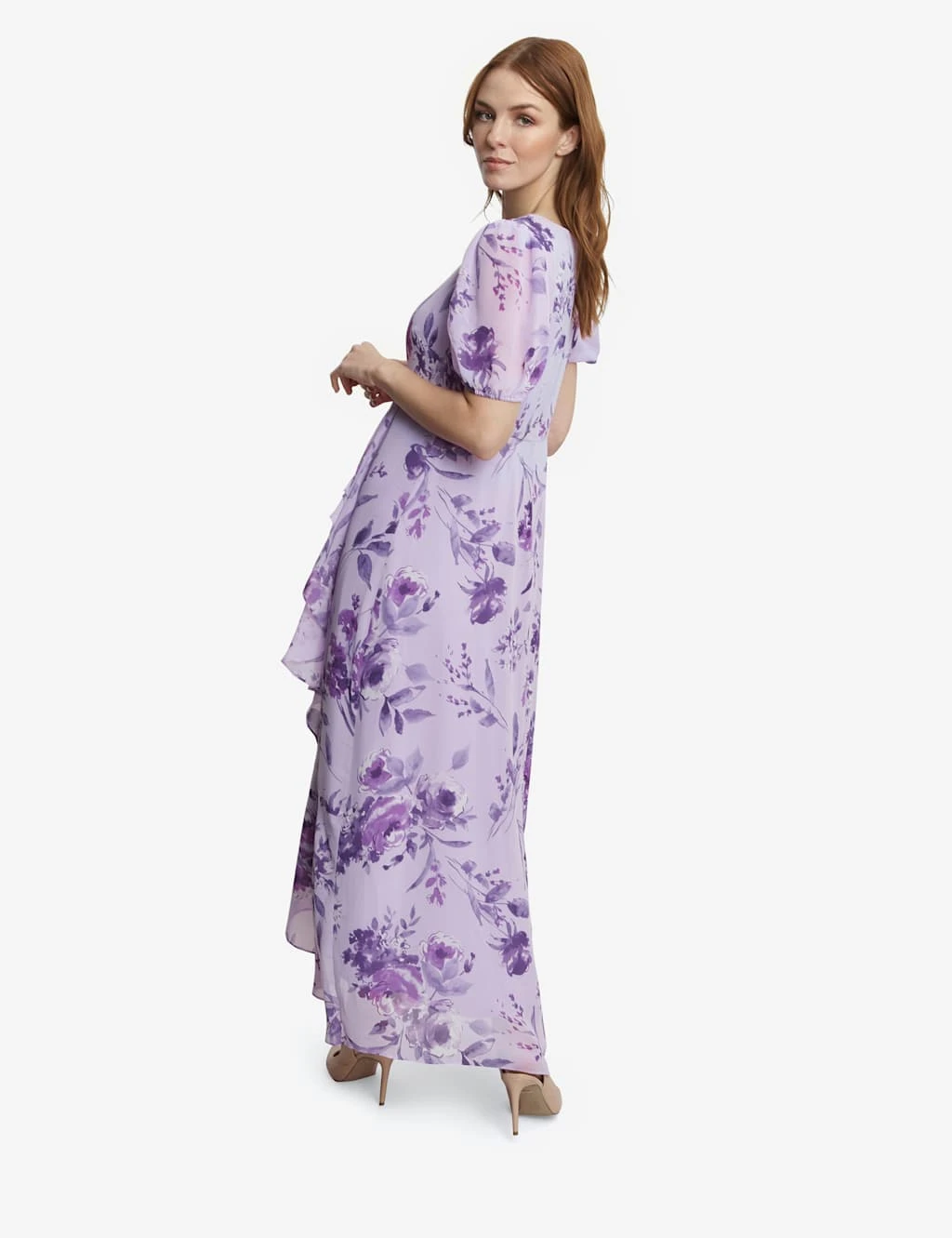 Floral V-Neck Maxi Wrap Dress 3 Floral V-Neck Maxi Wrap Dress - Image 3