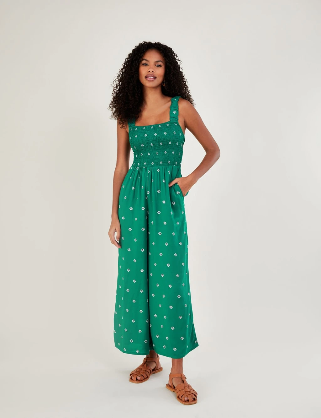 MONSOON Geometric Sleeveless Wide Leg Jumpsuit 1 MONSOON Geometric Sleeveless Wide Leg Jumpsuit