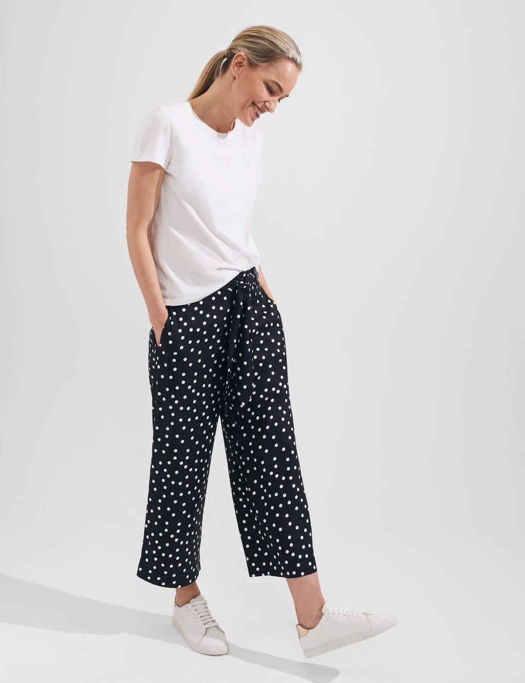 Pure Linen Belted Wide Leg Trousers 3 Pure Linen Belted Wide Leg Trousers - Image 3
