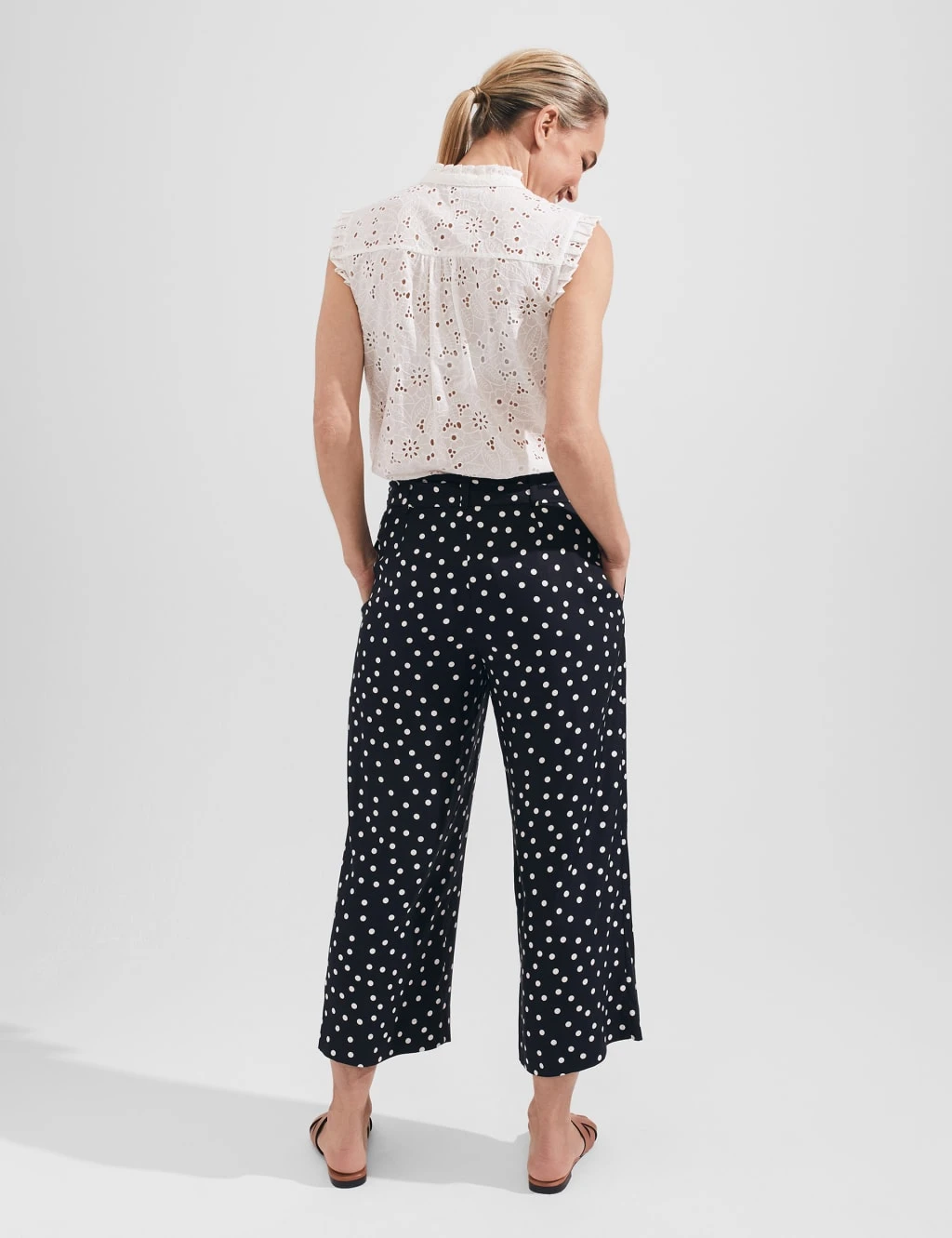 Pure Linen Belted Wide Leg Trousers 5 Pure Linen Belted Wide Leg Trousers - Image 5