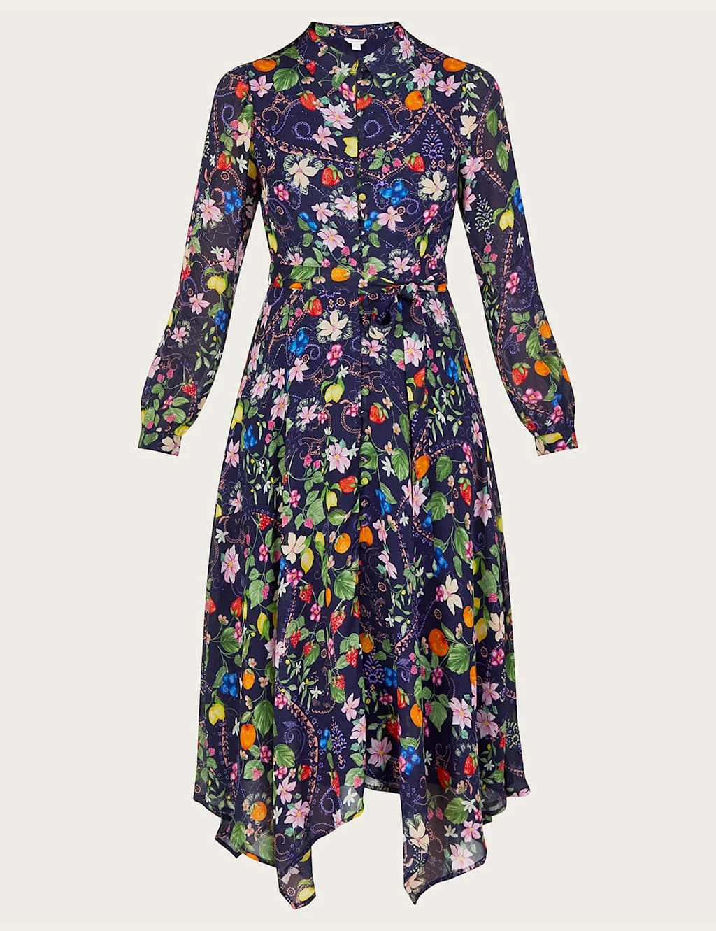 MONSOON Floral Belted Midaxi Shirt Dress 2 MONSOON Floral Belted Midaxi Shirt Dress - Image 2