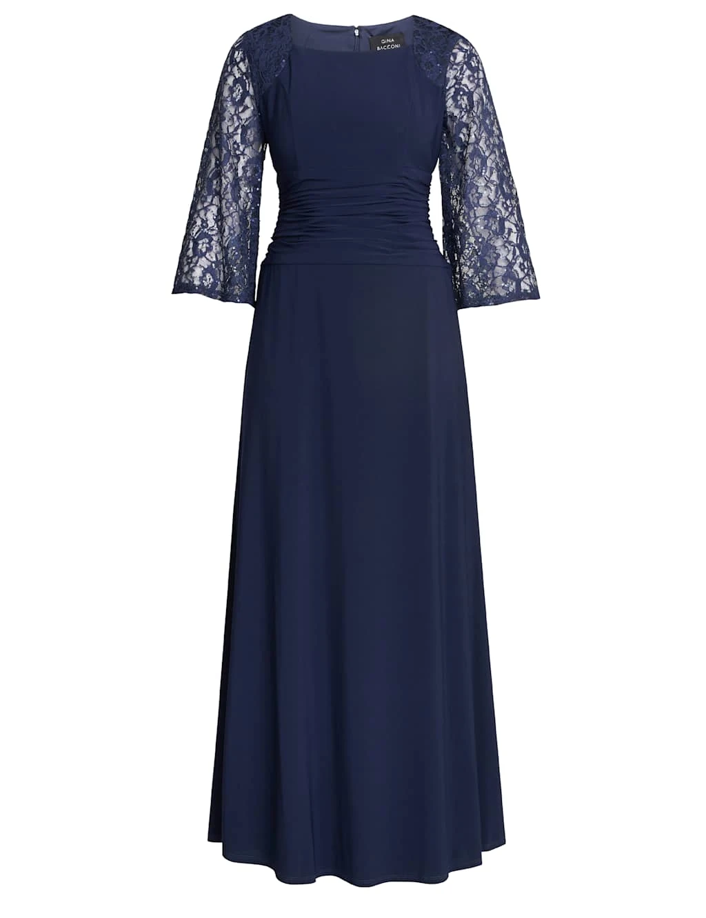 Sequin Lace Square Neck Maxi Column Dress 2 Sequin Lace Square Neck Maxi Column Dress - Image 2