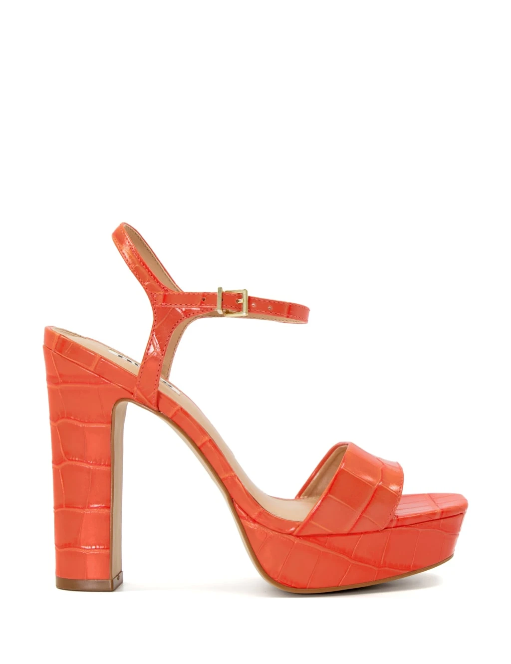 Dune London Leather Croc Ankle Strap Platform Sandals 1 Dune London Leather Croc Ankle Strap Platform Sandals