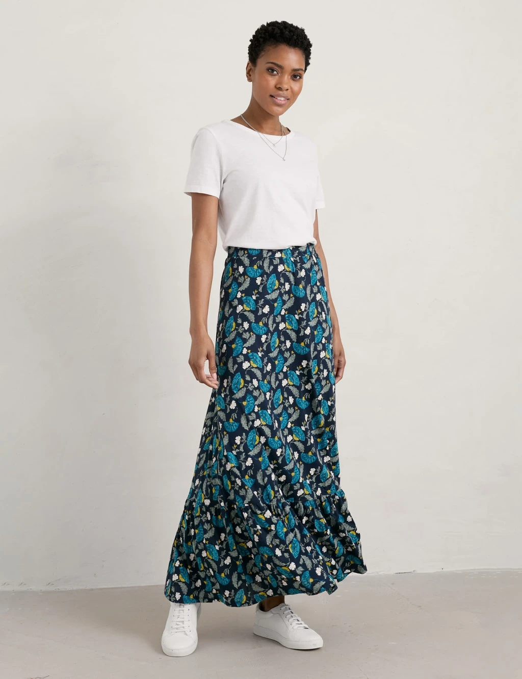 Cotton Rich Floral Maxi A-Line Skirt 1 Cotton Rich Floral Maxi A-Line Skirt