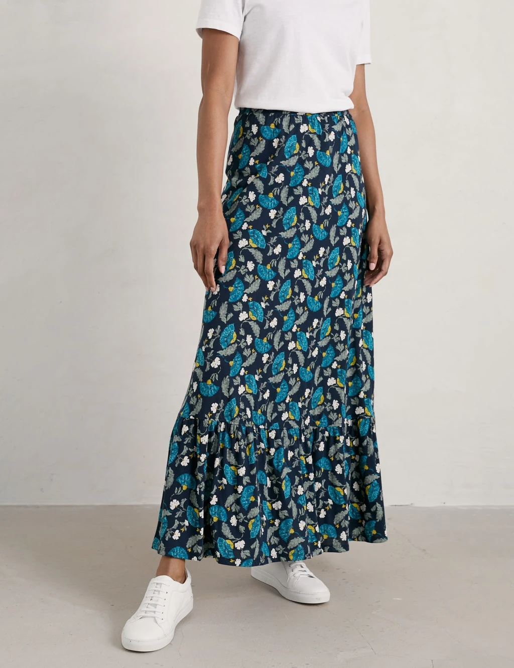 Cotton Rich Floral Maxi A-Line Skirt 3 Cotton Rich Floral Maxi A-Line Skirt - Image 3