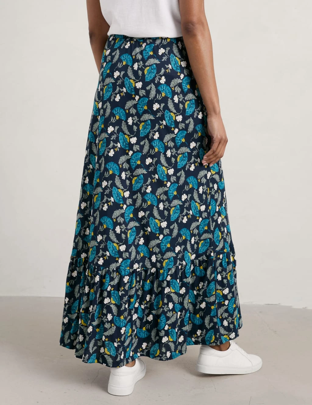 Cotton Rich Floral Maxi A-Line Skirt 4 Cotton Rich Floral Maxi A-Line Skirt - Image 4