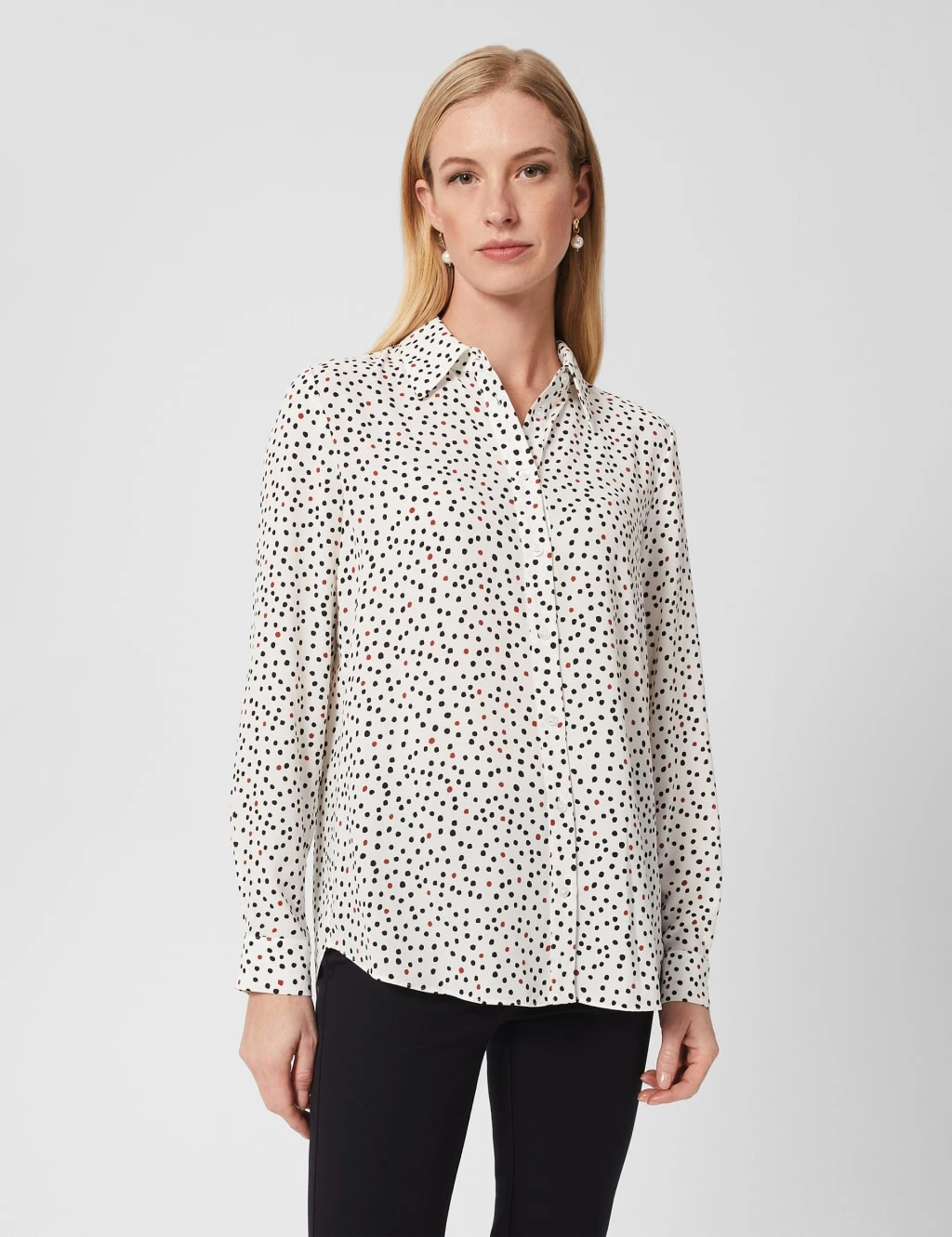 Polka Dot Collared Shirt 1 Polka Dot Collared Shirt