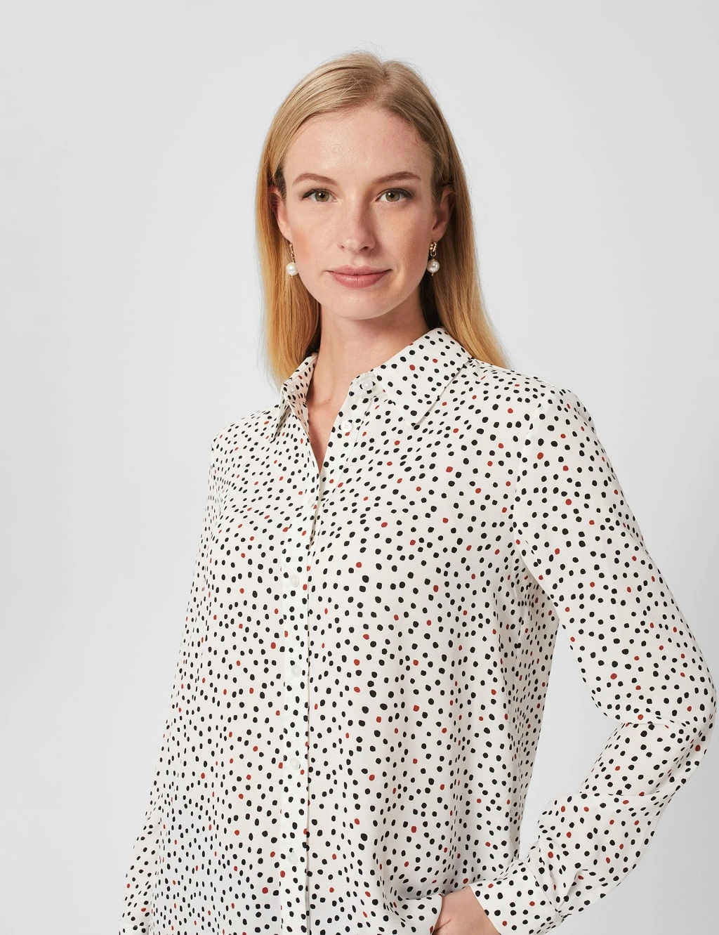 Polka Dot Collared Shirt 4 Polka Dot Collared Shirt - Image 4