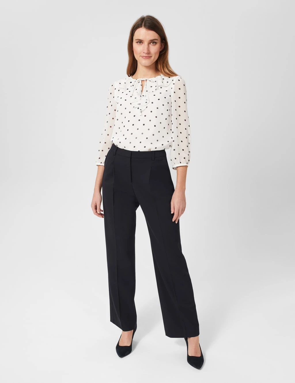 Polka Dot Tie Neck Blouse 4 Polka Dot Tie Neck Blouse - Image 4