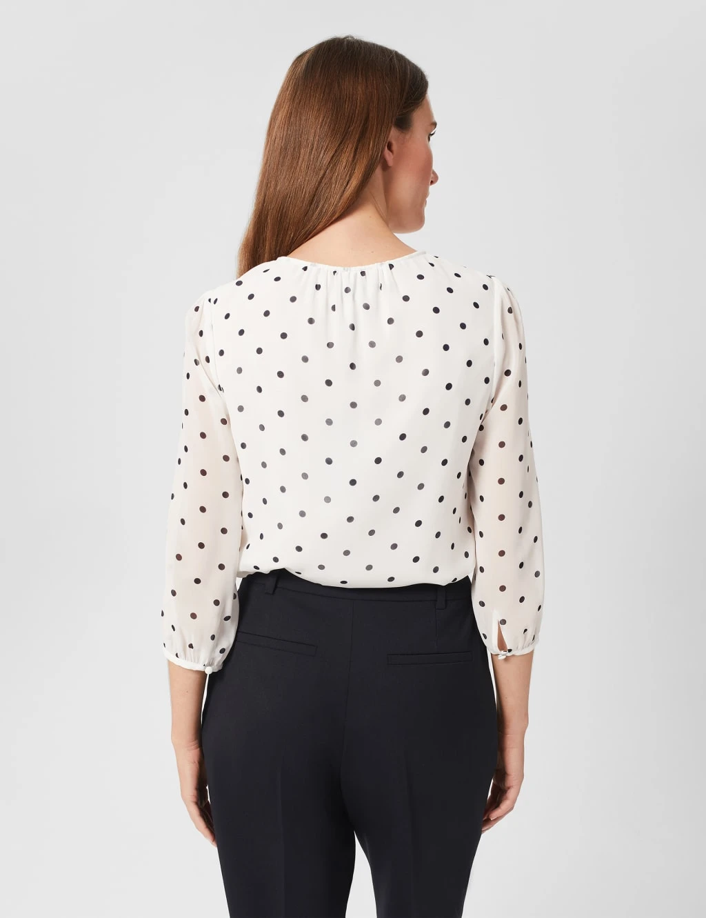Polka Dot Tie Neck Blouse 5 Polka Dot Tie Neck Blouse - Image 5