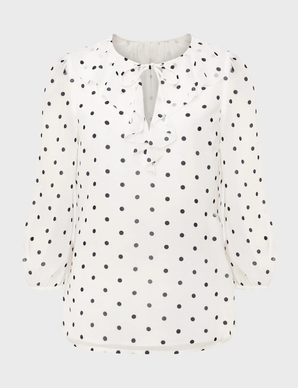 Polka Dot Tie Neck Blouse 2 Polka Dot Tie Neck Blouse - Image 2