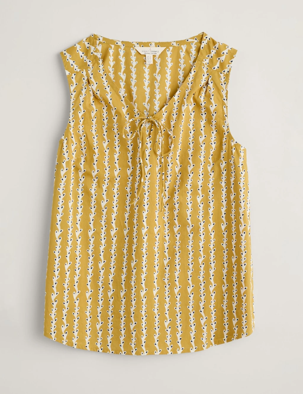 Organic Cotton Printed V-Neck Vest Top 2 Organic Cotton Printed V-Neck Vest Top - Image 2