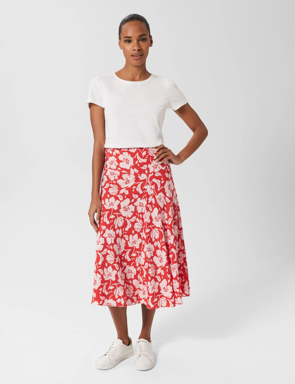 Floral Midi A-Line Skirt 1 Floral Midi A-Line Skirt