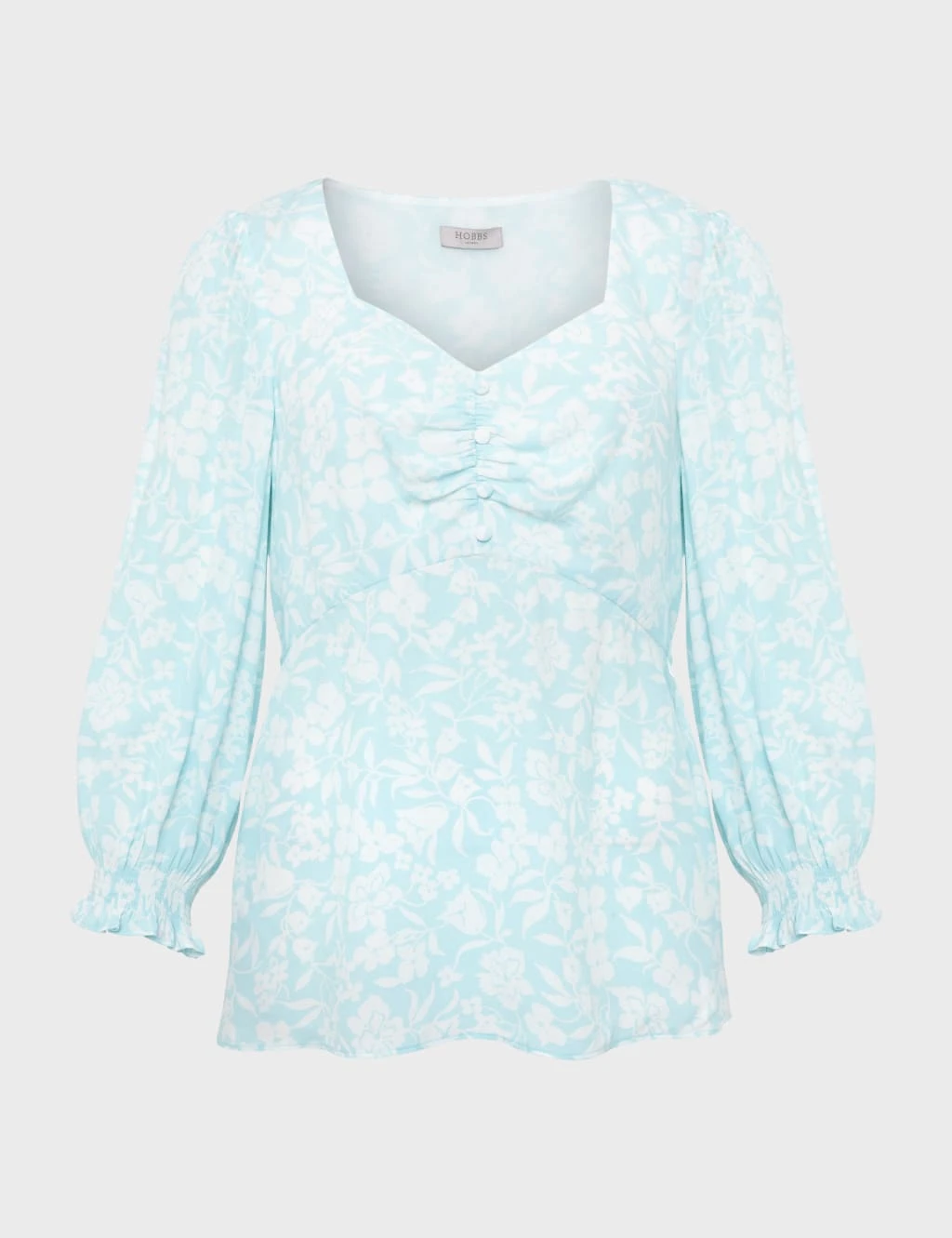 Floral V-Neck Button Detail Blouse 2 Floral V-Neck Button Detail Blouse - Image 2