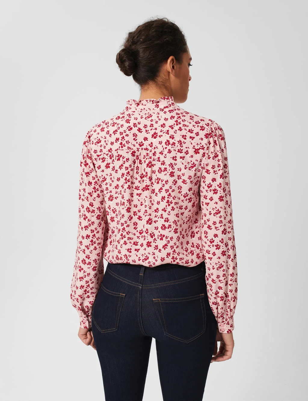 Floral Button Detail Ruffle Blouse 5 Floral Button Detail Ruffle Blouse - Image 5