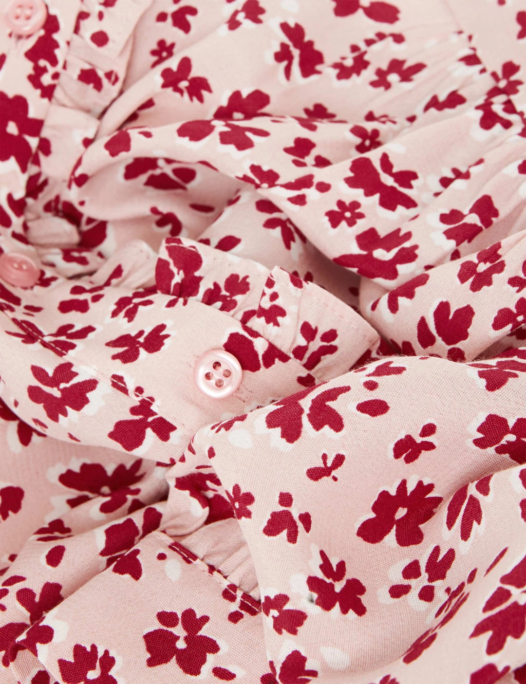 Floral Button Detail Ruffle Blouse 6 Floral Button Detail Ruffle Blouse - Image 6