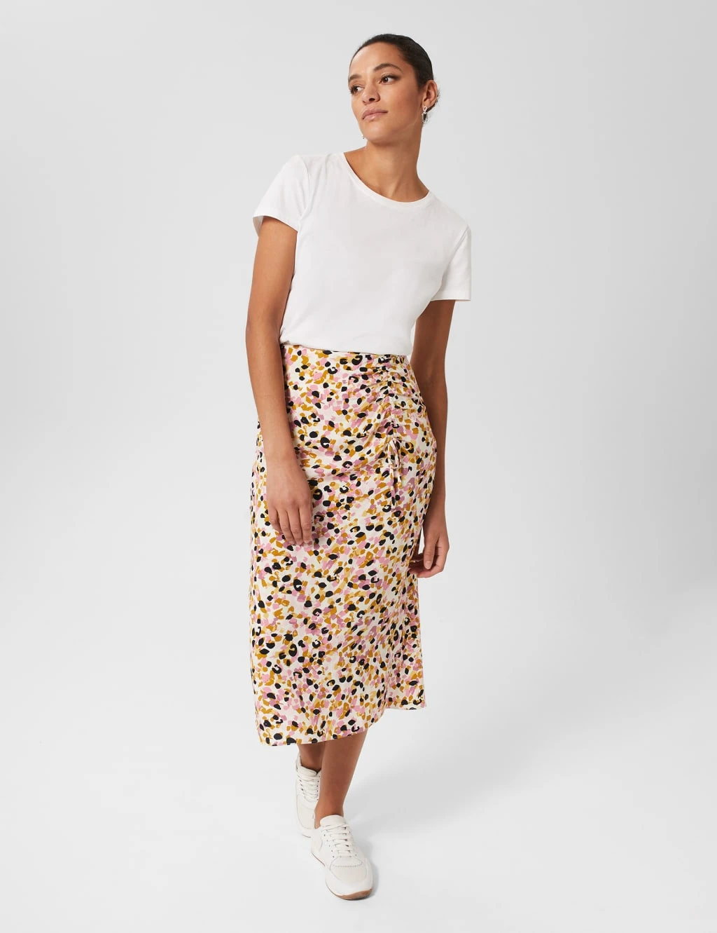 Printed Midi A-Line Skirt 1 Printed Midi A-Line Skirt