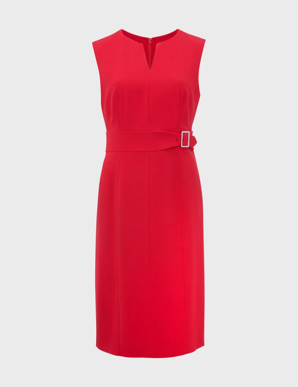 Notch Neck Knee Length Shift Dress 2 Notch Neck Knee Length Shift Dress - Image 2