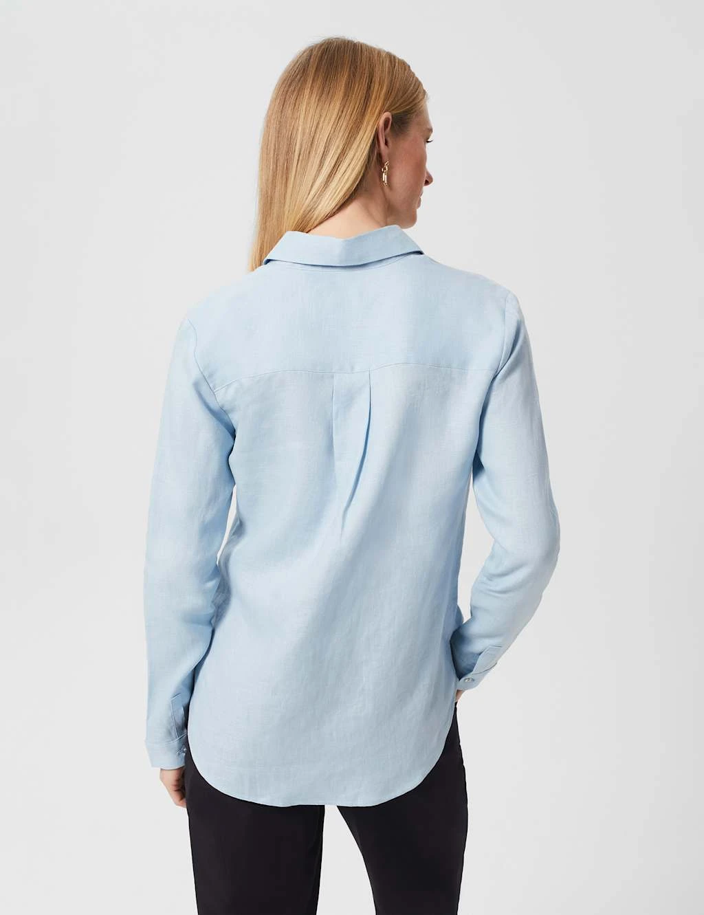 Pure Linen Collared Button Through Shirt 4 Pure Linen Collared Button Through Shirt - Image 4