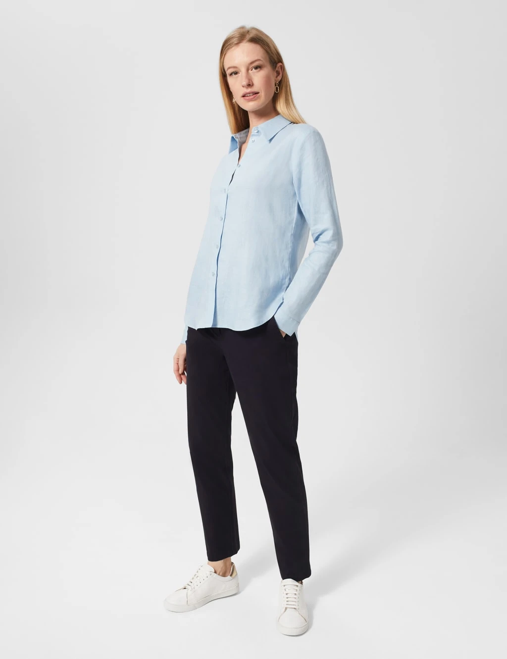 Pure Linen Collared Button Through Shirt 5 Pure Linen Collared Button Through Shirt - Image 5