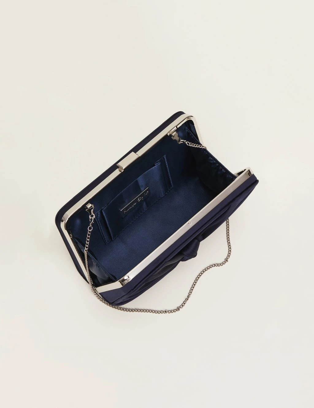 Satin Knot Front Clutch Bag 2 Satin Knot Front Clutch Bag - Image 2